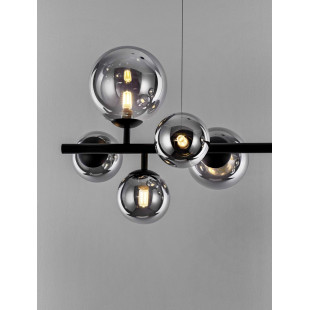 Lampa wisząca glamour Nerro VII | Szkło dymione, 7 żarówek