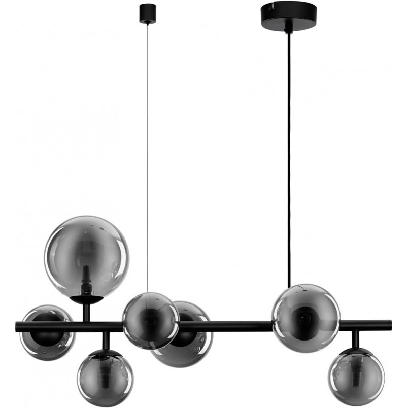 Lampa wisząca glamour Nerro VII | Szkło dymione, 7 żarówek