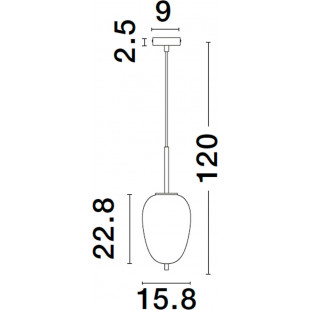 Lampa wisząca szklana Tamo - E27, styl glamour | Decolab24