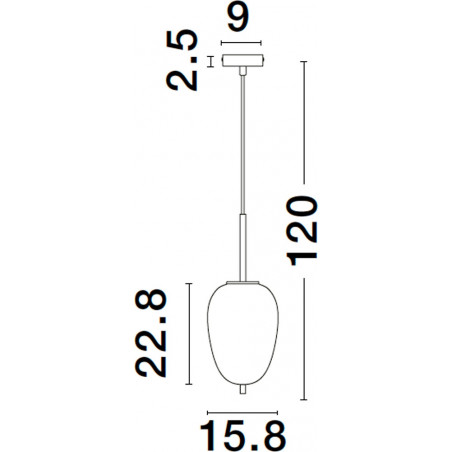Lampa wisząca szklana Tamo - E27, styl glamour | Decolab24