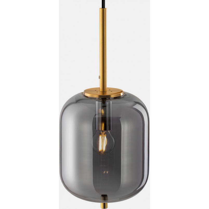 Lampa wisząca Glamour Tamo | Szkło dymione, złoty mosiądz - Decolab24
