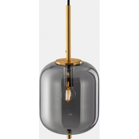 Lampa wisząca Glamour Tamo | Szkło dymione, złoty mosiądz - Decolab24
