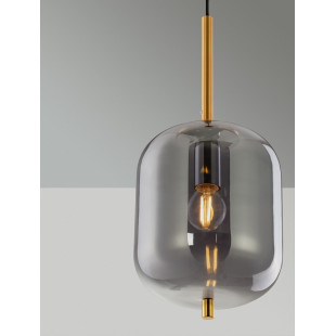 Lampa wisząca Glamour Tamo | Szkło dymione, złoty mosiądz - Decolab24