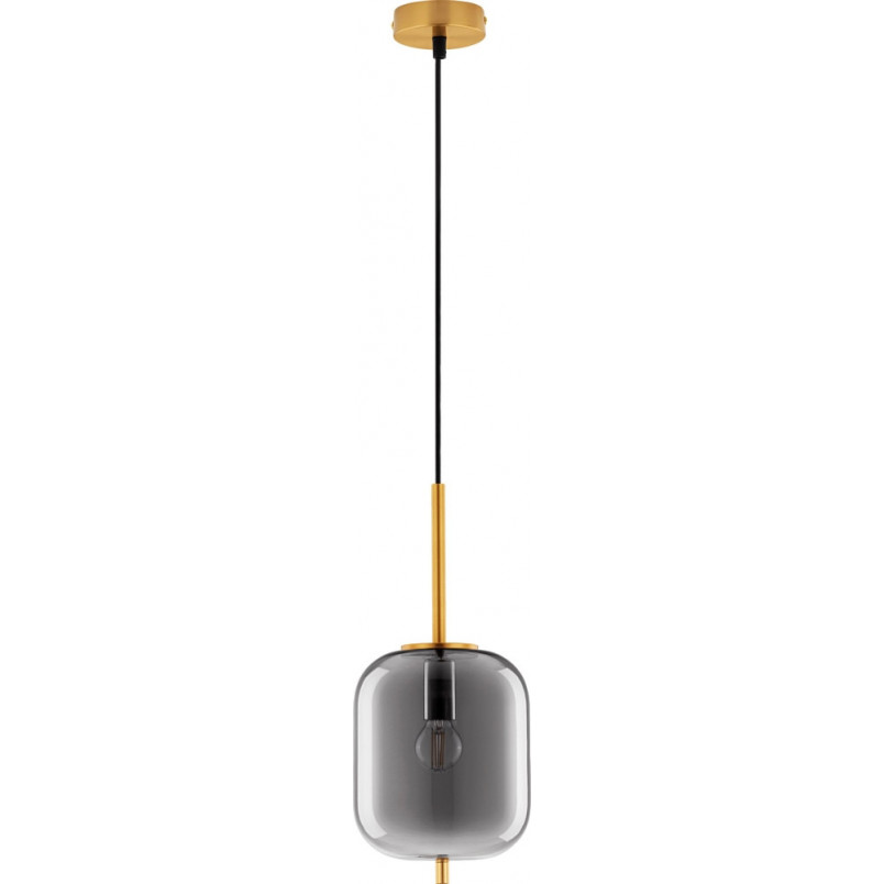 Lampa wisząca Glamour Tamo | Szkło dymione, złoty mosiądz - Decolab24