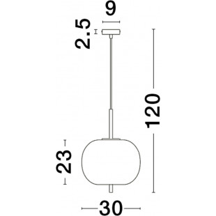 Lampa wisząca szklana Tamo | Glamour, Dymione Szkło, E27