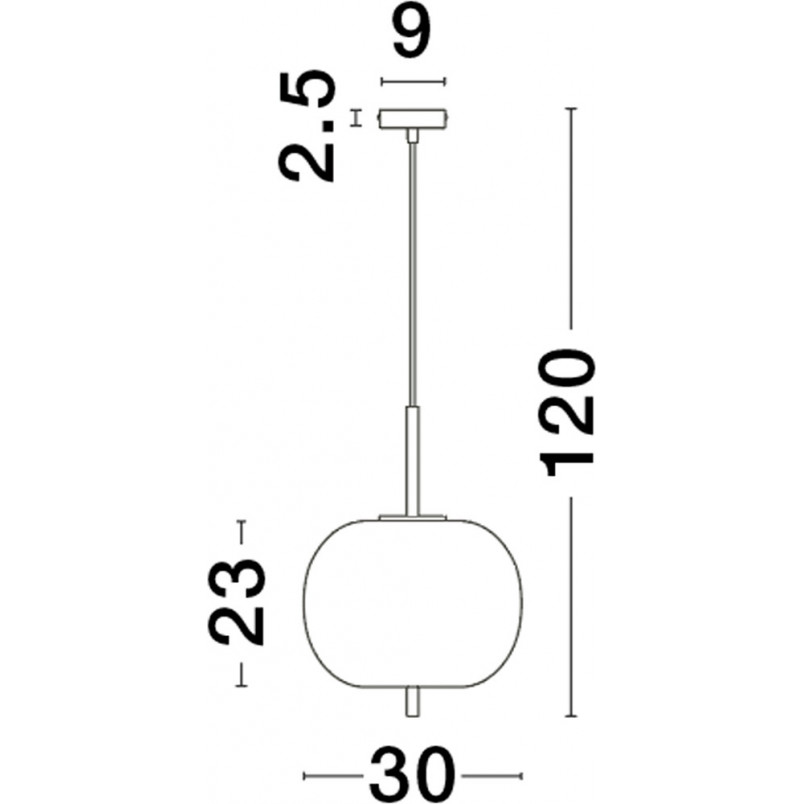 Lampa wisząca szklana Tamo | Glamour, Dymione Szkło, E27
