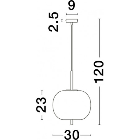 Lampa wisząca szklana Tamo | Glamour, Dymione Szkło, E27