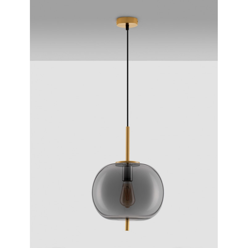 Lampa wisząca szklana Tamo | Glamour, Dymione Szkło, E27