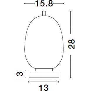 Lampa stołowa szklana Tamo | Biało-czarna | Decolab24