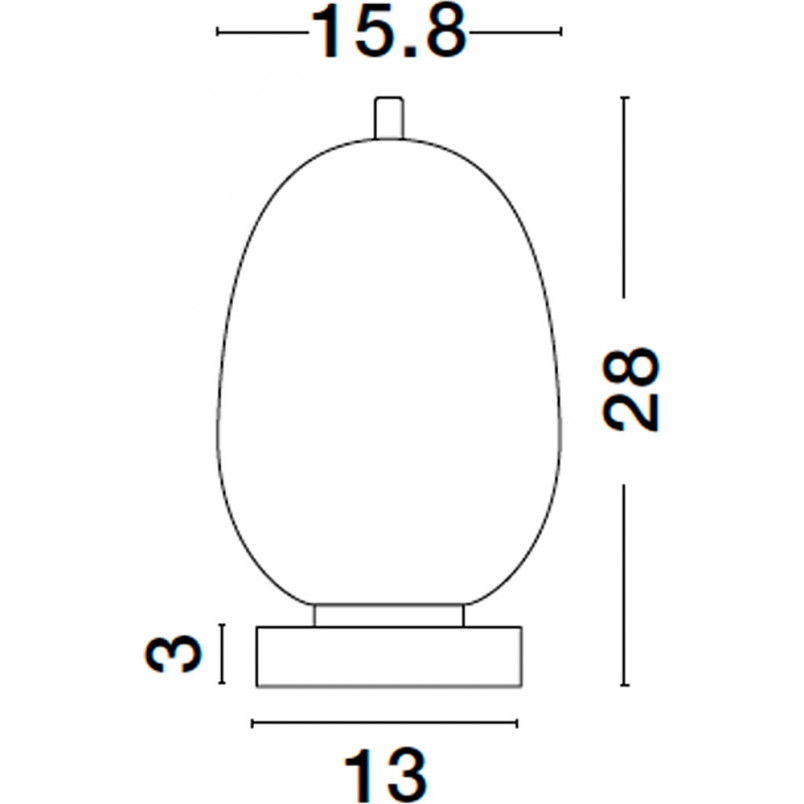 Lampa stołowa szklana Tamo | Biało-czarna | Decolab24