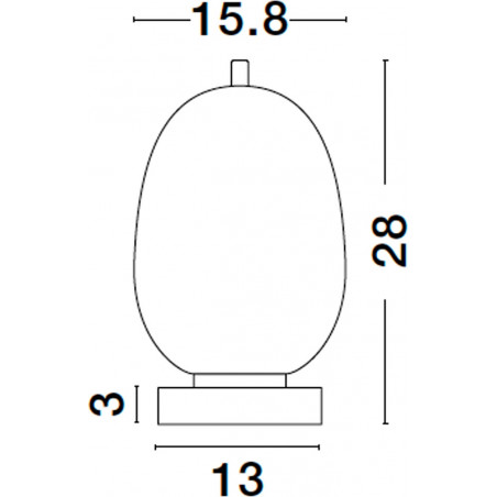 Lampa stołowa szklana Tamo | Biało-czarna | Decolab24