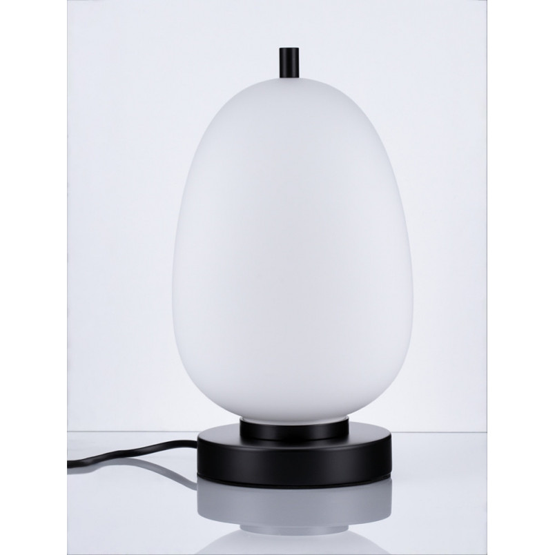Lampa stołowa szklana Tamo | Biało-czarna | Decolab24