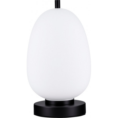 Lampa stołowa szklana Tamo | Biało-czarna | Decolab24