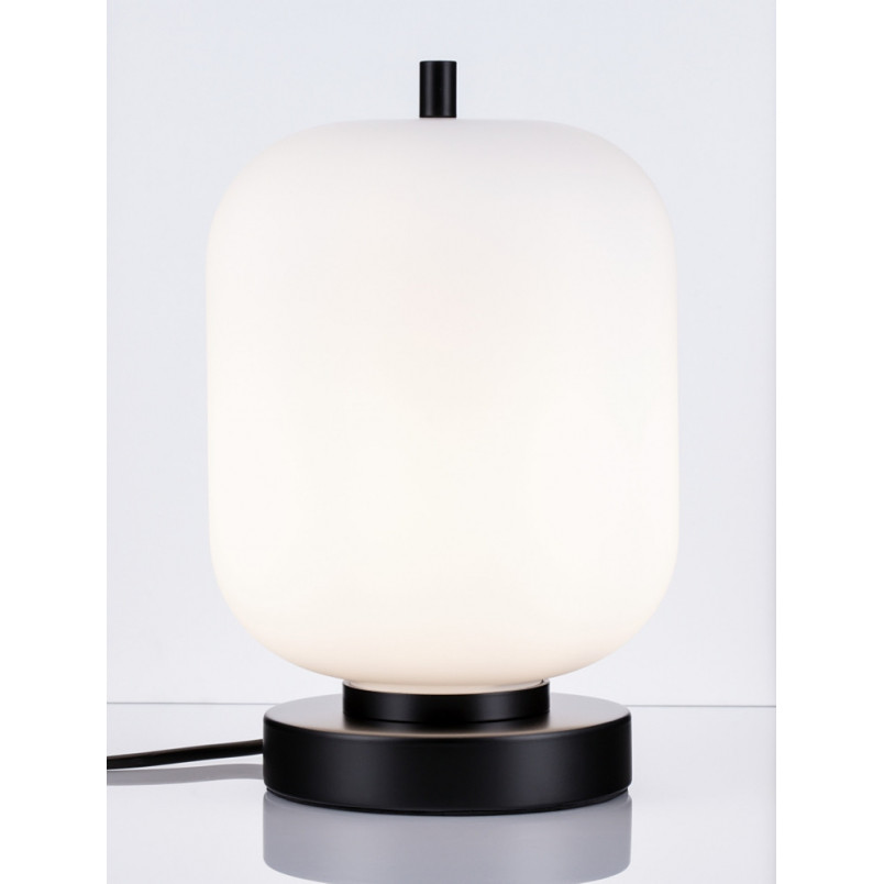 Lampa stołowa szklana Tamo | Biało-czarna | Decolab24