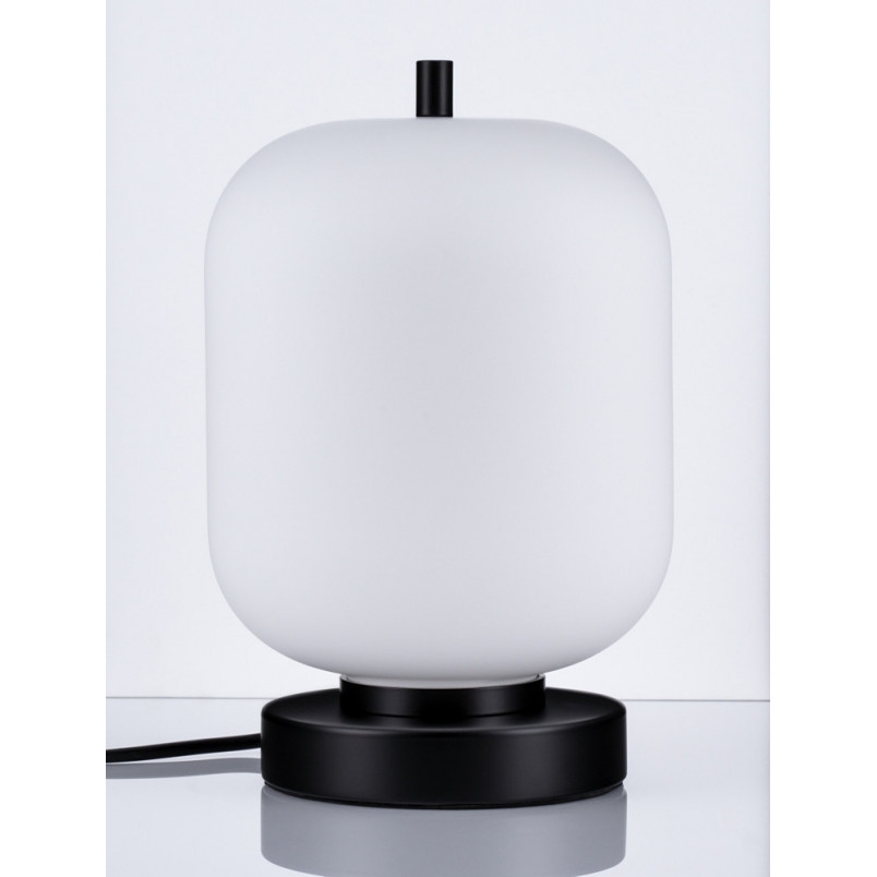 Lampa stołowa szklana Tamo | Biało-czarna | Decolab24