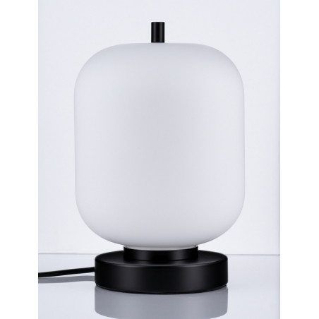 Lampa stołowa szklana Tamo | Biało-czarna | Decolab24