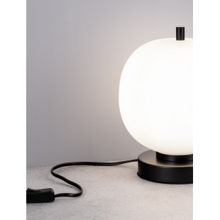 Lampa stołowa szklana Tamo | Biało-czarna | Decolab24