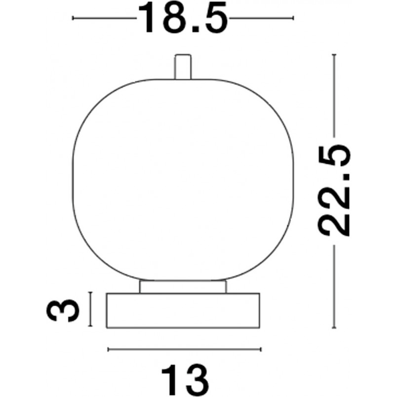 Lampa stołowa szklana Tamo | Biało-czarna | Decolab24