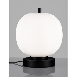 Lampa stołowa szklana Tamo | Biało-czarna | Decolab24
