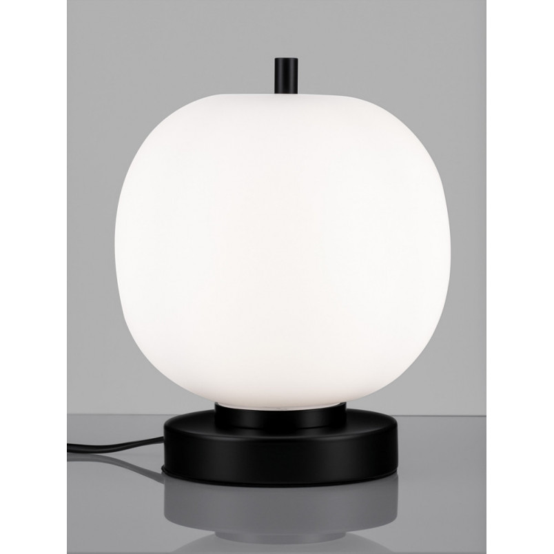 Lampa stołowa szklana Tamo | Biało-czarna | Decolab24