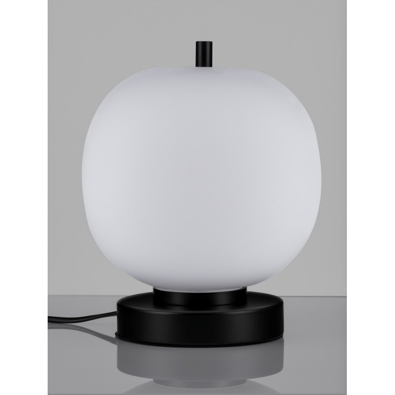 Lampa stołowa szklana Tamo | Biało-czarna | Decolab24