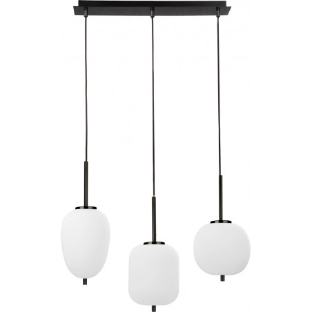 Lampa Wisząca Szklana Tamo | Biało-Czarna | Decolab24