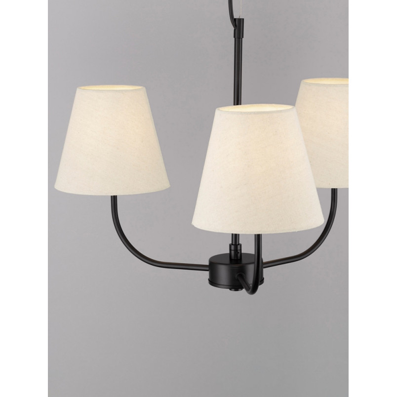 Żyrandol Eleni III | Elegancki design, 52cm, krem/czarny - Decolab24