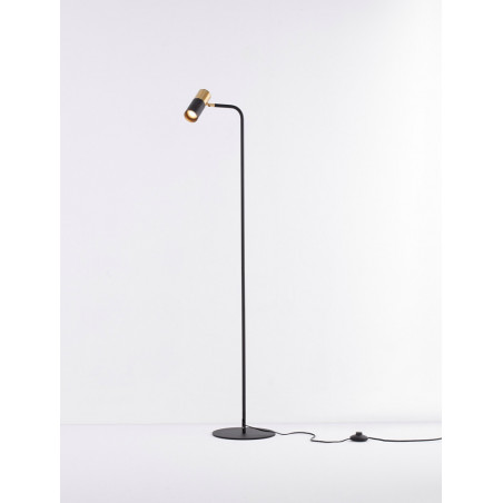 Lampa podłogowa czarna Nikola | Minimalistyczny design - Decolab24