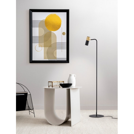 Lampa podłogowa czarna Nikola | Minimalistyczny design - Decolab24