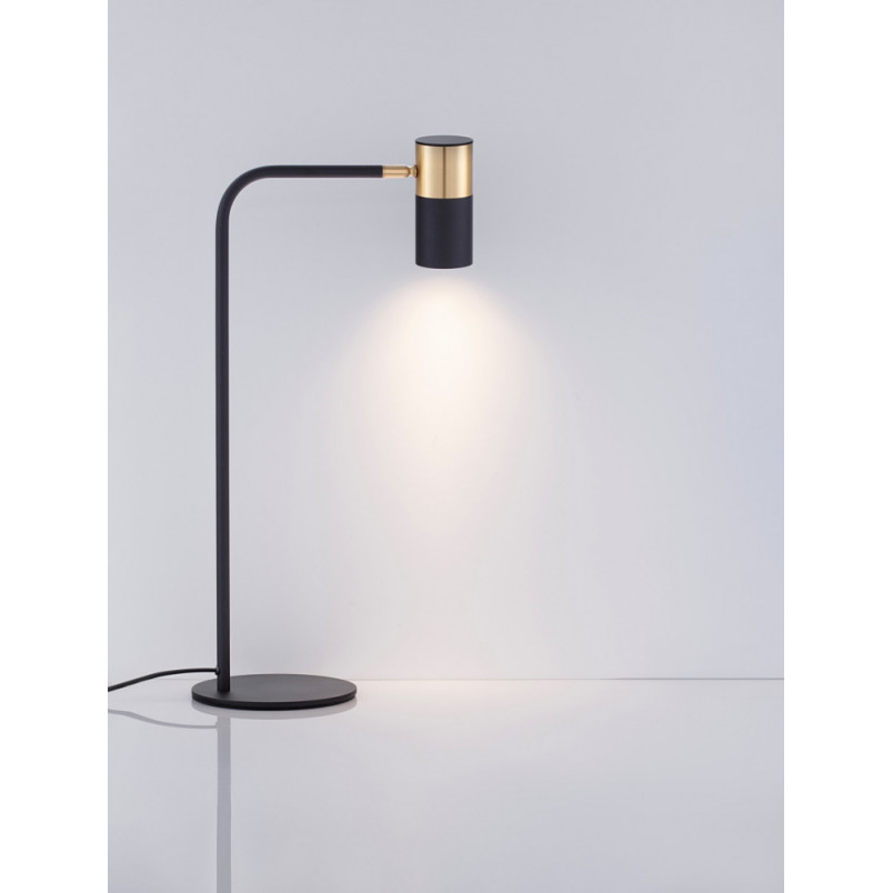Lampa stołowa Nikola czarno-złota | Minimalistyczny design