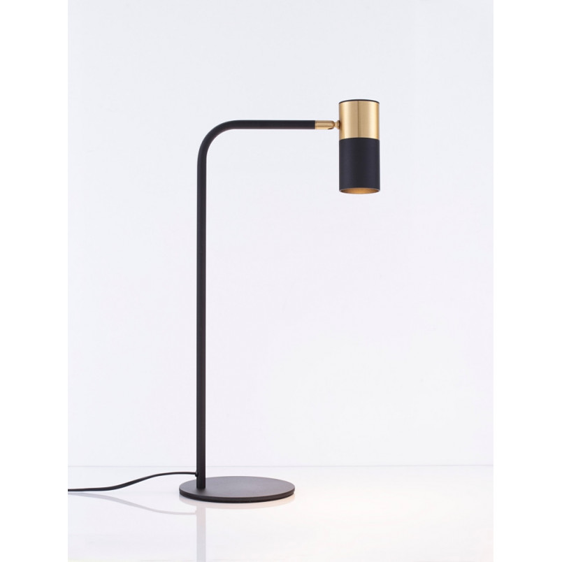 Lampa stołowa Nikola czarno-złota | Minimalistyczny design
