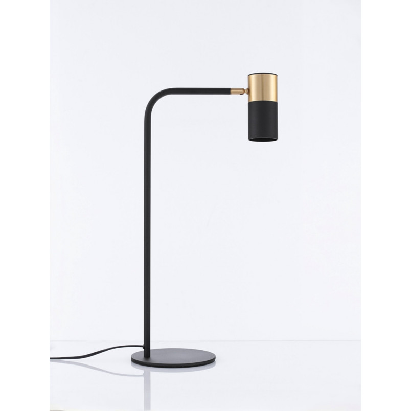 Lampa stołowa Nikola czarno-złota | Minimalistyczny design