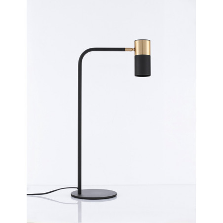 Lampa stołowa Nikola czarno-złota | Minimalistyczny design