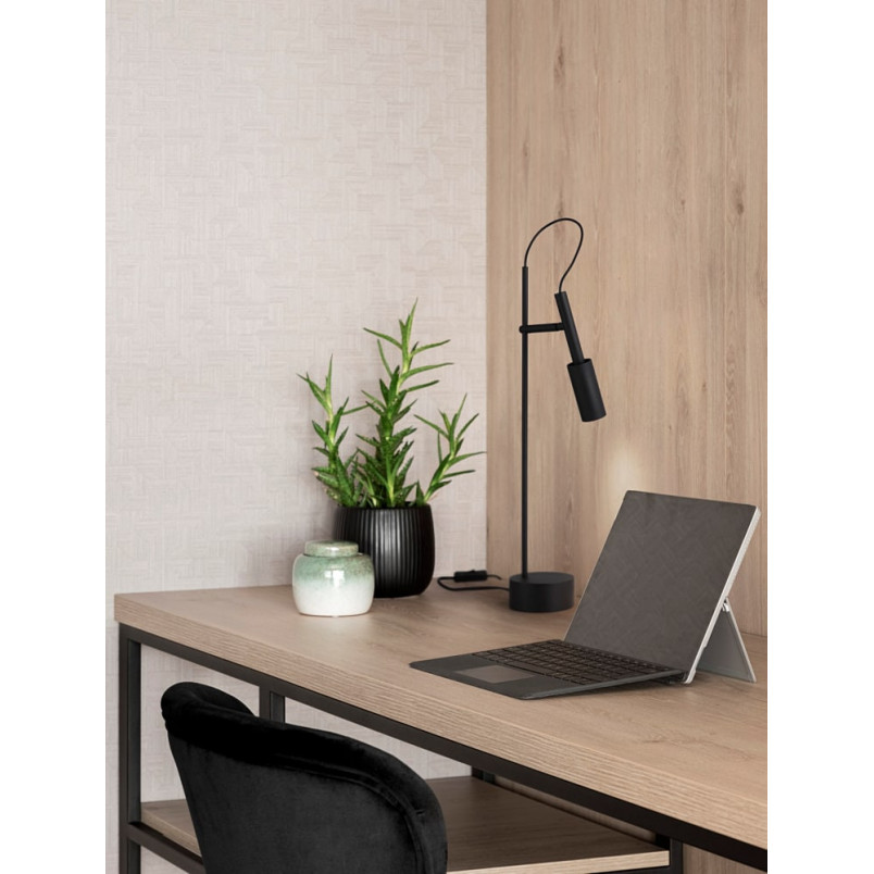 Lampa biurkowa minimalistyczna Koshima LED czarna | Decolab24
