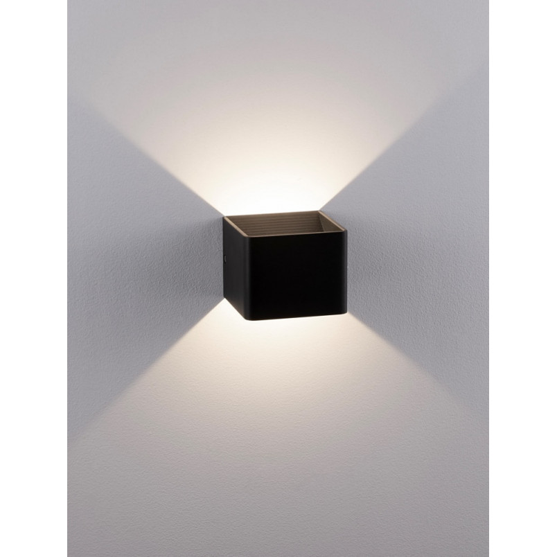 Kinkiet LED Kostka Fusion Czarny | Decolab24