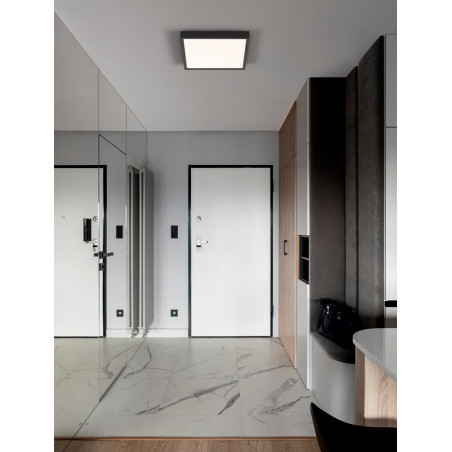 Plafon LED Danai Czarny 40x40 - Eleganckie Oświetlenie