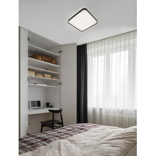 Plafon Iraklis LED czarny 48x48 - Nowoczesne oświetlenie