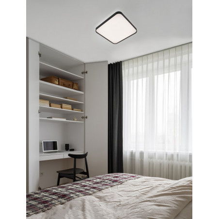Plafon Iraklis LED czarny 48x48 - Nowoczesne oświetlenie