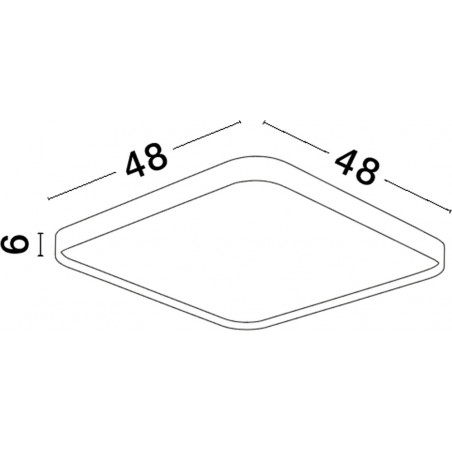 Plafon Iraklis LED czarny 48x48 - Nowoczesne oświetlenie