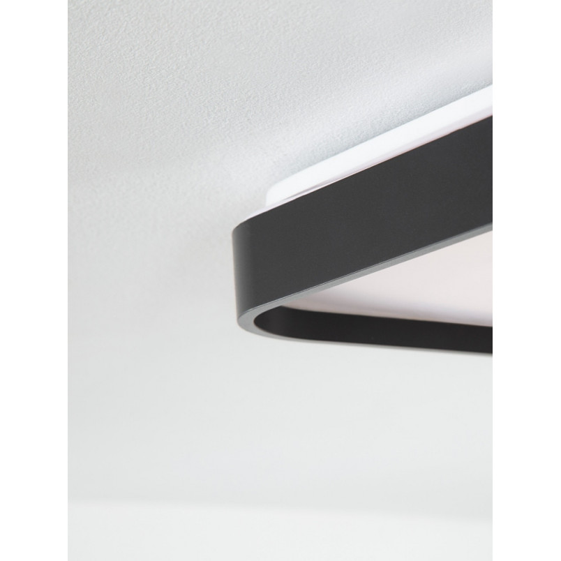 Plafon Iraklis LED czarny 48x48 - Nowoczesne oświetlenie