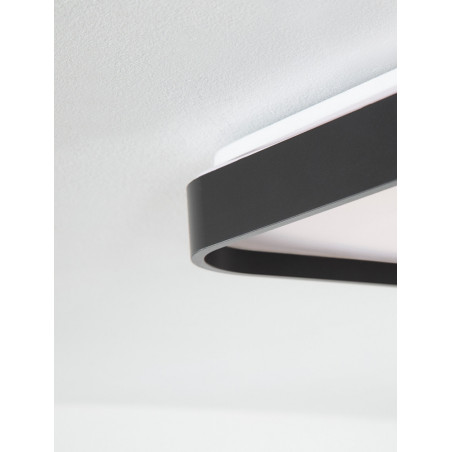 Plafon Iraklis LED czarny 48x48 - Nowoczesne oświetlenie