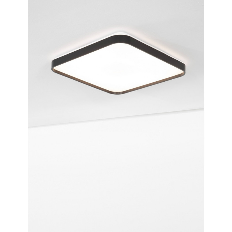 Plafon Iraklis LED czarny 48x48 - Nowoczesne oświetlenie