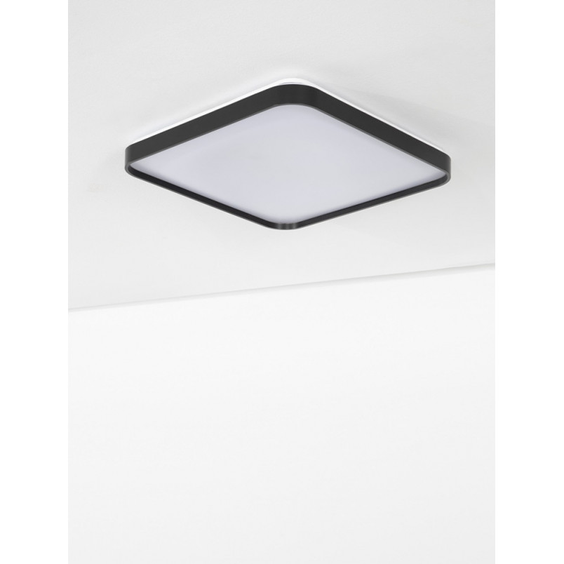 Plafon Iraklis LED czarny 48x48 - Nowoczesne oświetlenie