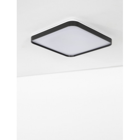 Plafon Iraklis LED czarny 48x48 - Nowoczesne oświetlenie