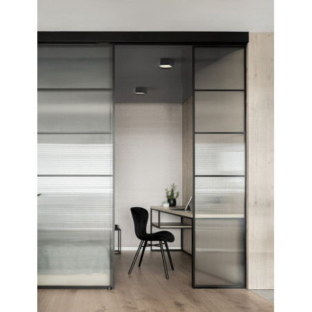 Plafon LED Heksagon Czarny Leoni 25cm - Decolab24
