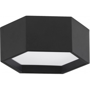 Plafon LED Heksagon Czarny Leoni 25cm - Decolab24