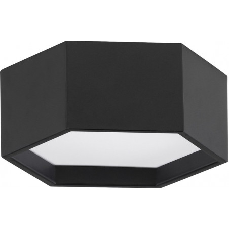 Plafon LED Heksagon Czarny Leoni 25cm - Decolab24