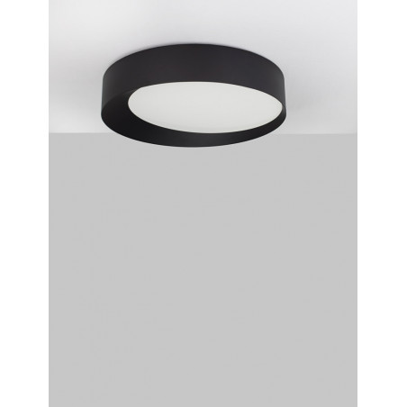 Plafon LED Demon: Designerski plafon okrągły czarny | Decolab24