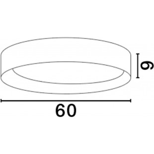 Plafon skandynawski ściemniany Nordicos LED 60cm czarny / drewno
