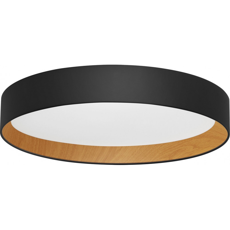 Plafon skandynawski Nordicos LED 60cm - Czarny i drewno | Decolab24